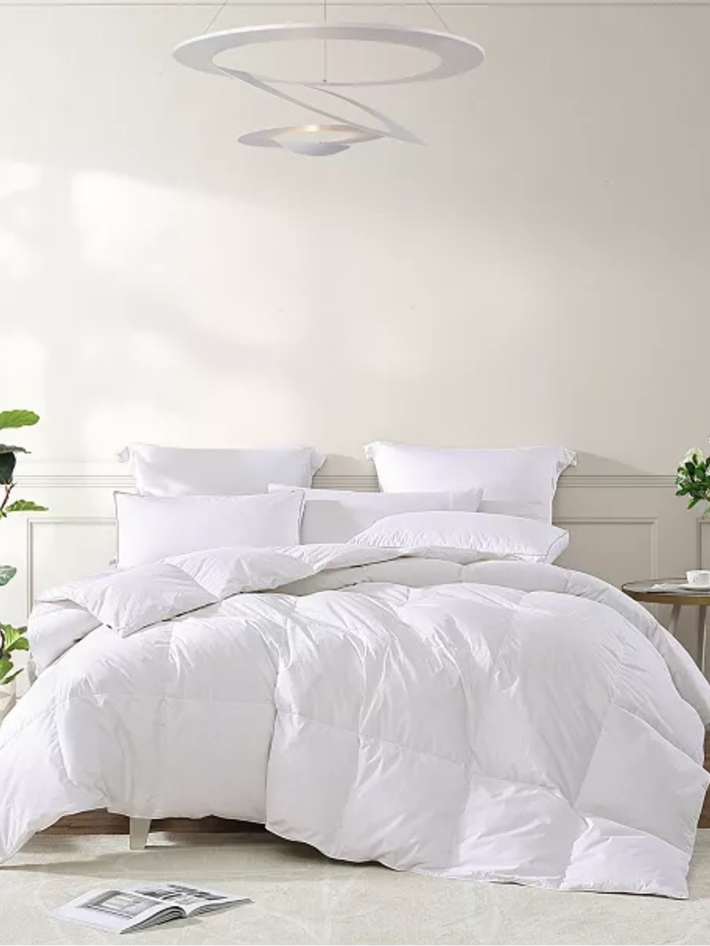 🧡 Royal Luxe All Season Warmth White Goose Feather Down Comforter Full Queen